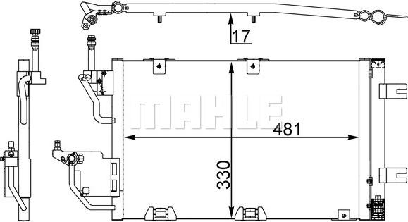 MAHLE AC 400 000S - Конденсатор, кондиціонер autocars.com.ua