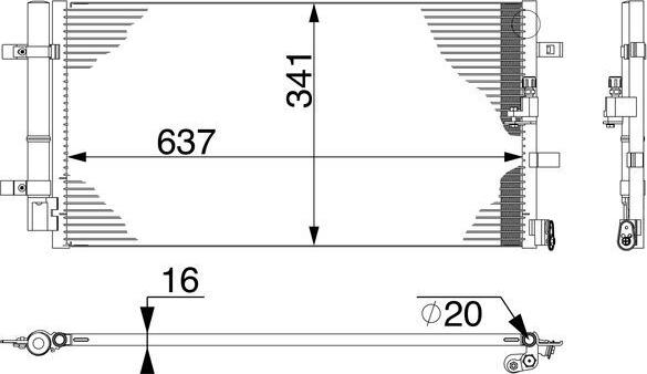 MAHLE AC 4 000S - Конденсатор, кондиціонер autocars.com.ua