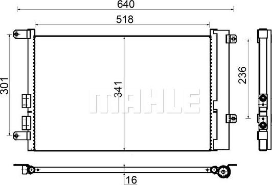 MAHLE AC 401 000S - Конденсатор, кондиціонер autocars.com.ua