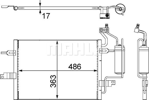 MAHLE AC 404 000S - Конденсатор, кондиціонер autocars.com.ua