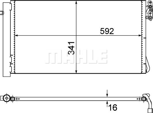 MAHLE AC 414 001S - Конденсатор кондиционера avtokuzovplus.com.ua