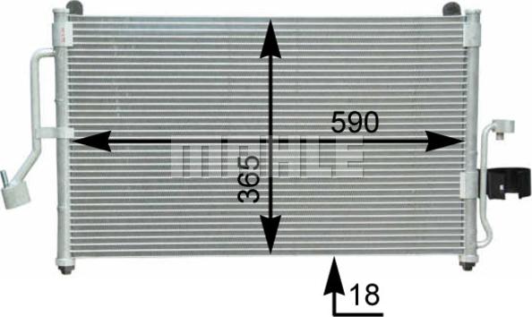MAHLE AC 418 000S - Конденсатор, кондиціонер autocars.com.ua