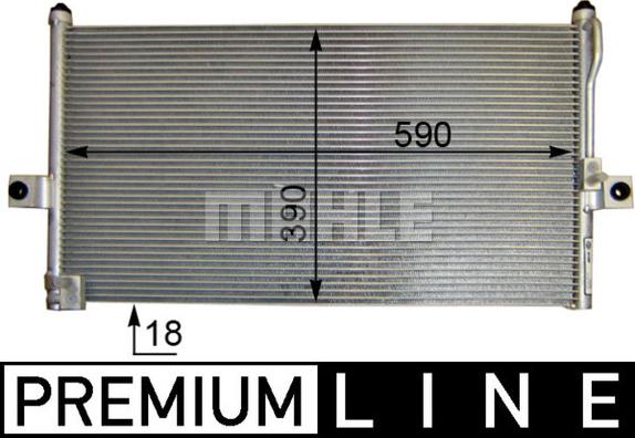 MAHLE AC 422 000P - Конденсатор, кондиціонер autocars.com.ua