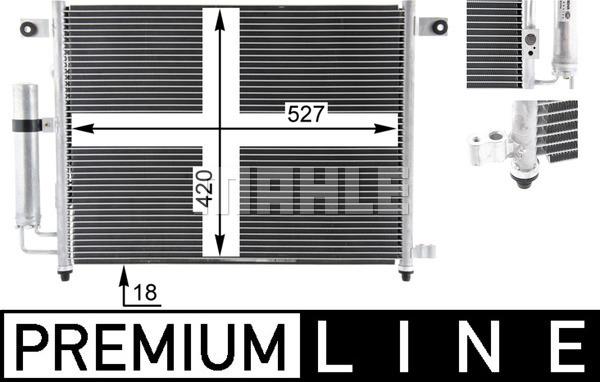 MAHLE AC 423 000P - Конденсатор, кондиціонер autocars.com.ua