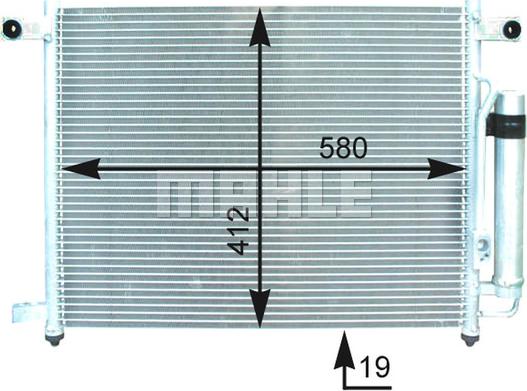 MAHLE AC 428 000P - Конденсатор кондиционера avtokuzovplus.com.ua