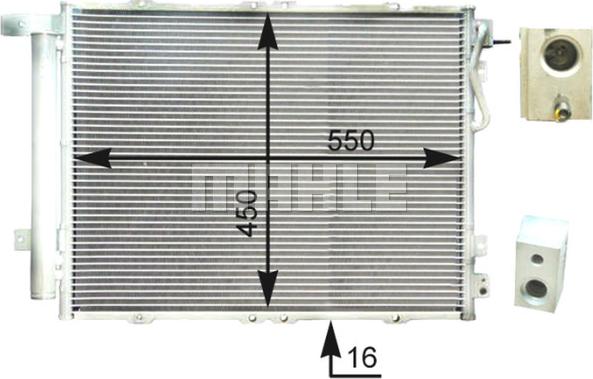 MAHLE AC 429 000P - Конденсатор кондиционера avtokuzovplus.com.ua