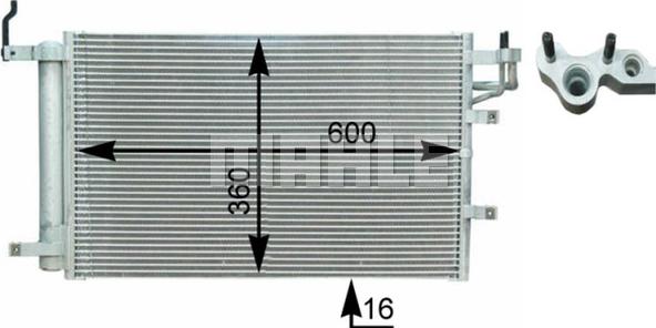 MAHLE AC 430 000P - Конденсатор, кондиціонер autocars.com.ua