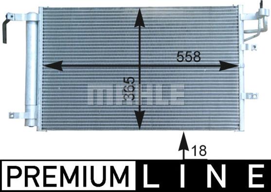 MAHLE AC 431 000P - Конденсатор, кондиціонер autocars.com.ua