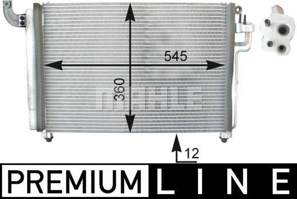 MAHLE AC 434 000P - Конденсатор, кондиціонер autocars.com.ua