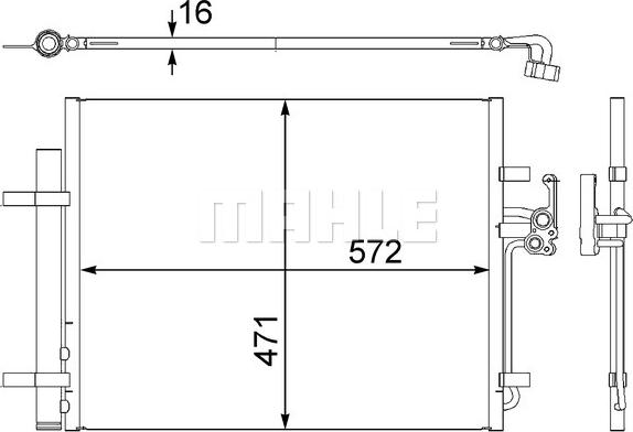 MAHLE AC 441 000S - Конденсатор, кондиціонер autocars.com.ua