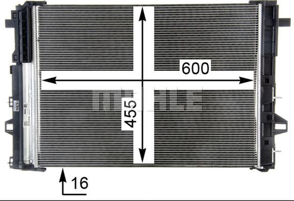 MAHLE AC 446 000P - Конденсатор, кондиціонер autocars.com.ua