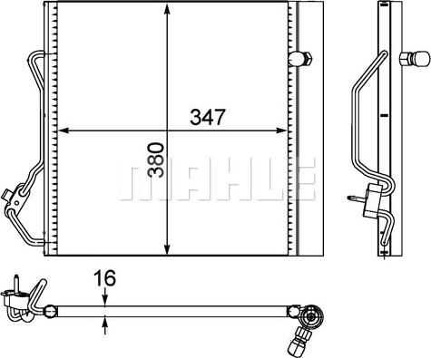 MAHLE AC 451 000P - Конденсатор, кондиціонер autocars.com.ua