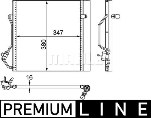 MAHLE AC 451 000P - Конденсатор, кондиціонер autocars.com.ua