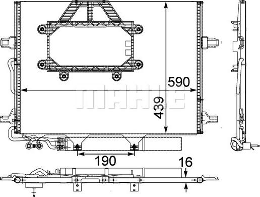 MAHLE AC 453 000P - Конденсатор, кондиціонер autocars.com.ua