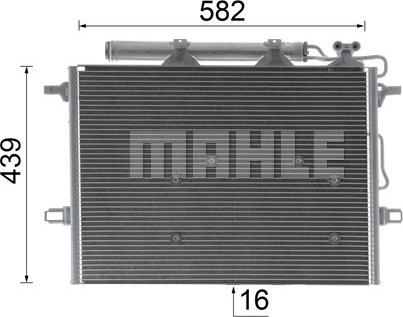 MAHLE AC 453 000P - Конденсатор, кондиціонер autocars.com.ua