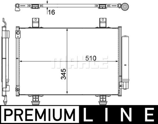 MAHLE AC 456 000P - Конденсатор, кондиціонер autocars.com.ua