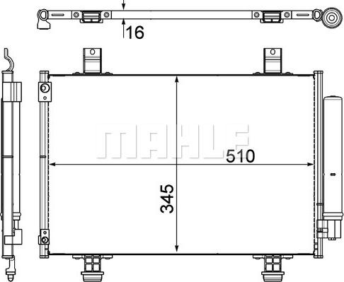 MAHLE AC 456 000P - Конденсатор, кондиціонер autocars.com.ua