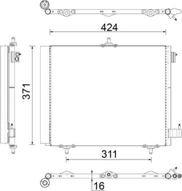 MAHLE AC 460 000S - Конденсатор, кондиціонер autocars.com.ua
