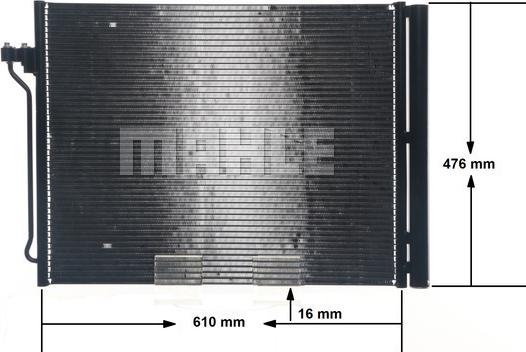 MAHLE AC 463 000S - Конденсатор, кондиціонер autocars.com.ua