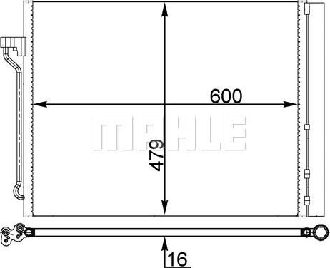 MAHLE AC 463 000S - Конденсатор, кондиціонер autocars.com.ua