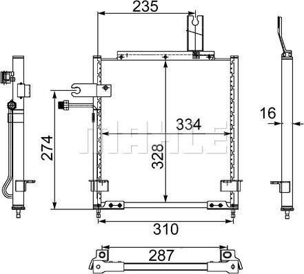 MAHLE AC 468 000S - Конденсатор, кондиціонер autocars.com.ua