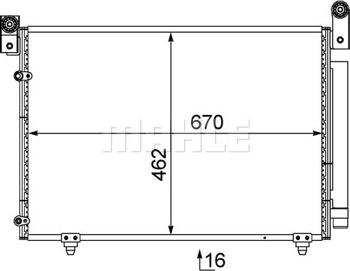 MAHLE AC 469 000S - Конденсатор, кондиціонер autocars.com.ua