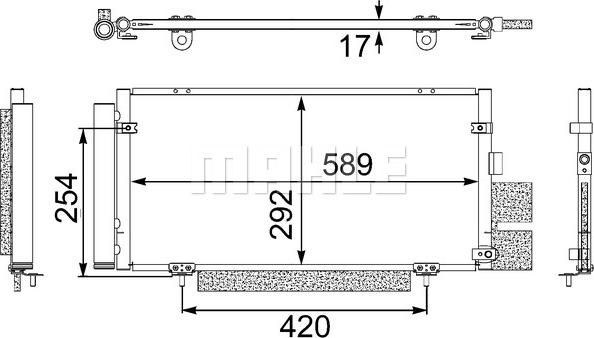 MAHLE AC 477 000S - Конденсатор, кондиціонер autocars.com.ua