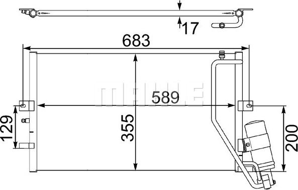 MAHLE AC 478 000S - Конденсатор, кондиціонер autocars.com.ua