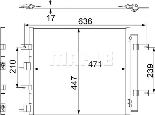 MAHLE AC 481 000S - Конденсатор, кондиціонер autocars.com.ua