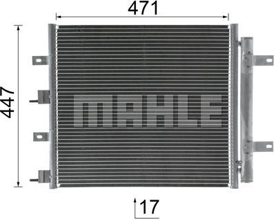 MAHLE AC 481 000S - Конденсатор, кондиціонер autocars.com.ua