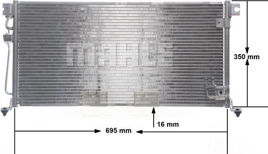 MAHLE AC 485 000S - Конденсатор, кондиціонер autocars.com.ua