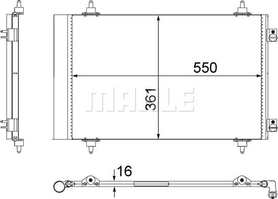 MAHLE AC 487 000S - Конденсатор, кондиціонер autocars.com.ua