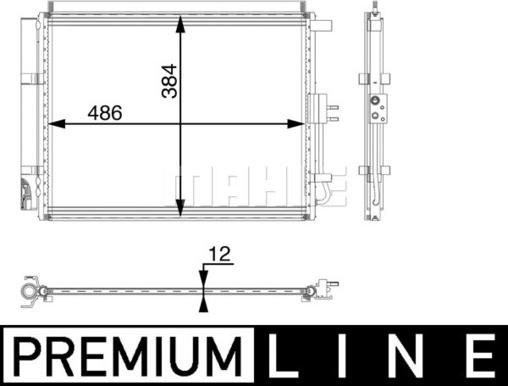 MAHLE AC 49 000P - Конденсатор, кондиціонер autocars.com.ua