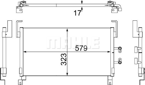 MAHLE AC 492 000S - Конденсатор, кондиціонер autocars.com.ua