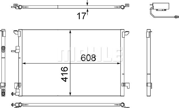 MAHLE AC 498 000S - Конденсатор кондиционера avtokuzovplus.com.ua