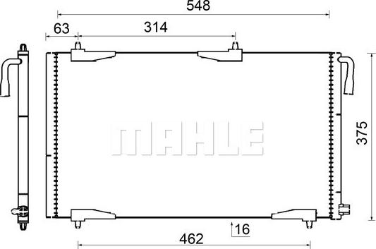 MAHLE AC 501 000S - Конденсатор, кондиціонер autocars.com.ua