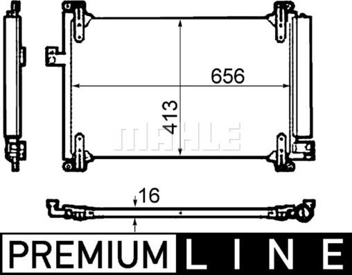 MAHLE AC 504 000P - Конденсатор, кондиціонер autocars.com.ua