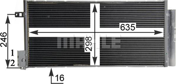 MAHLE AC 505 001S - Конденсатор кондиционера autodnr.net