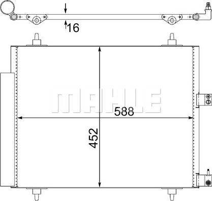 MAHLE AC 515 000S - Конденсатор, кондиціонер autocars.com.ua