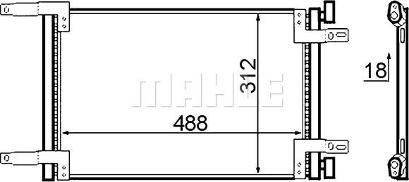 MAHLE AC 516 000S - Конденсатор, кондиціонер autocars.com.ua