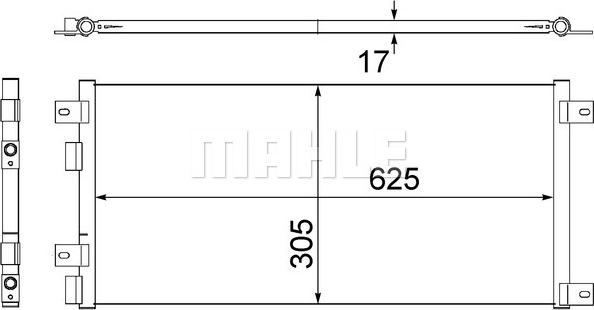 MAHLE AC 517 000S - Конденсатор, кондиціонер autocars.com.ua
