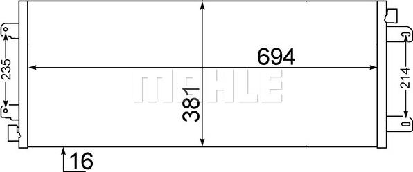 MAHLE AC 527 000S - Конденсатор кондиционера avtokuzovplus.com.ua