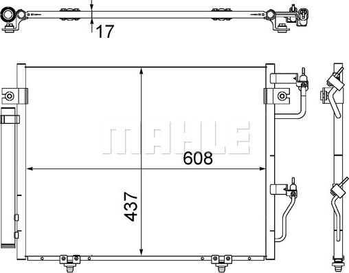 MAHLE AC 534 000S - Конденсатор, кондиціонер autocars.com.ua