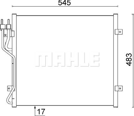 MAHLE AC 545 000S - Конденсатор кондиционера avtokuzovplus.com.ua