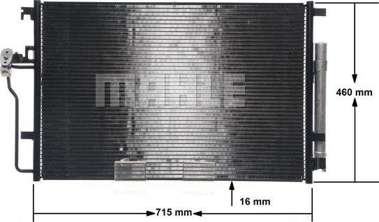 MAHLE AC 553 001S - Конденсатор, кондиціонер autocars.com.ua