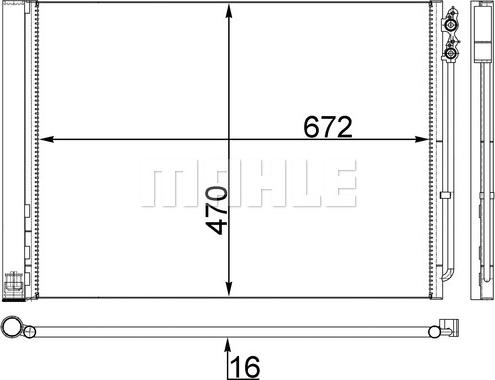 MAHLE AC 567 000S - Конденсатор, кондиціонер autocars.com.ua