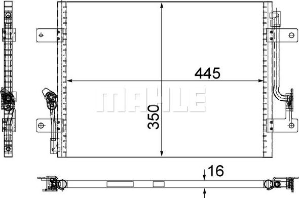 MAHLE AC 583 000S - Конденсатор, кондиціонер autocars.com.ua