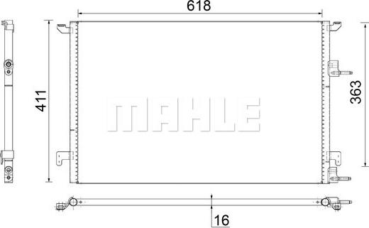 MAHLE AC 589 000S - Конденсатор кондиционера avtokuzovplus.com.ua