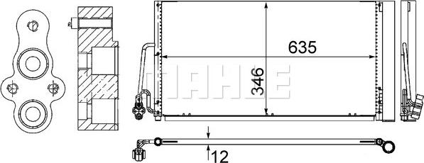 MAHLE AC 590 000S - Конденсатор кондиционера avtokuzovplus.com.ua