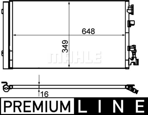 MAHLE AC 630 000P - Конденсатор, кондиціонер autocars.com.ua